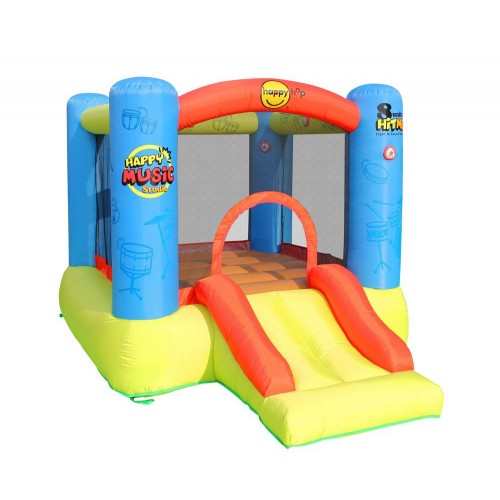 Gonfiabile per Bambini Interattivo Musica con Scivolo Gioco Castello Gonfiatore