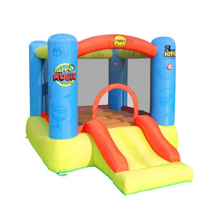 Gonfiabile per Bambini Interattivo Musica con Scivolo Gioco Castello Gonfiatore