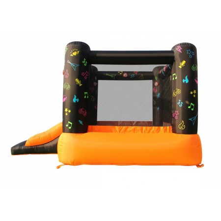 Gonfiabile per Bambini Interattivo Luci Musica con Scivolo Castello Pompa Aria