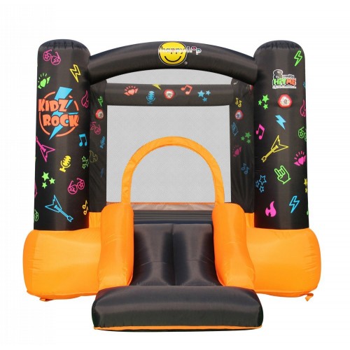 Gonfiabile per Bambini Interattivo Luci Musica con Scivolo Castello Pompa Aria