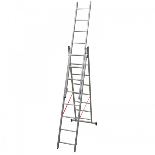 Facal Stilo Scala Alluminio 3x8 Gradini Scaletta Allungabile Telescopica Cinte