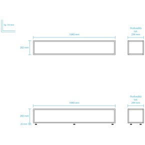 Mobile Porta Tv Parete Attrezzata Bianco Rovere Moderna Soggiorno Pensile Legno 2