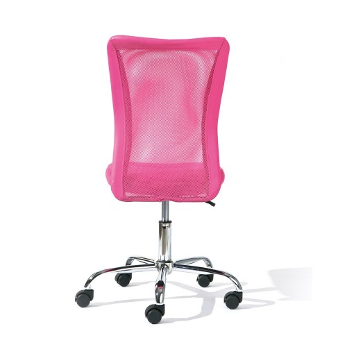 Sedia Poltrona Ufficio Ruote Scrivania Girevole Arredo Camera Rosa Cameretta