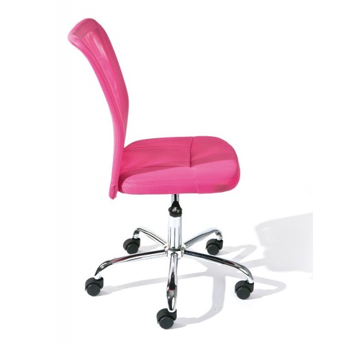 Sedia Poltrona Ufficio Ruote Scrivania Girevole Arredo Camera Rosa Cameretta