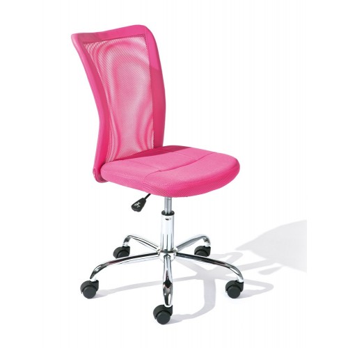 Sedia Poltrona Ufficio Ruote Scrivania Girevole Arredo Camera Rosa Cameretta