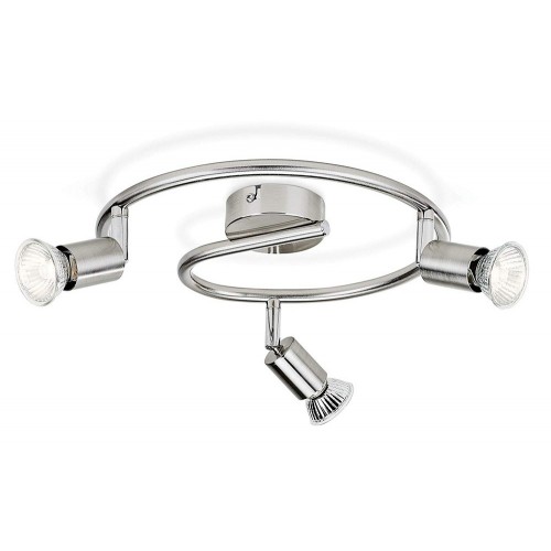 Lampadario con 3 Faretti LED GU10 Lampada da Soffitto Cucina Soggiorno Lampadina