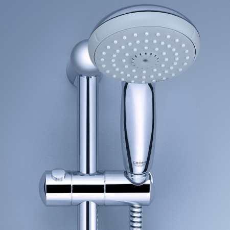 Grohe Asta Saliscendi Doccia con Soffione Rotondo Supporto Colonna Bagno Cromo