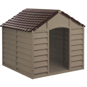 Cuccia per Cani in Resina Taglia Grande Giardino con Pavimento Interno Plastica