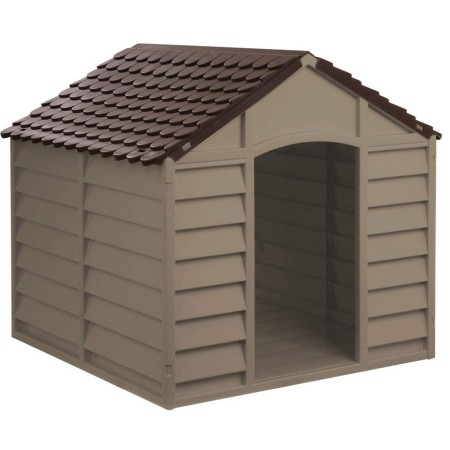 Cuccia per Cani in Resina Taglia Grande Giardino con Pavimento Interno Plastica