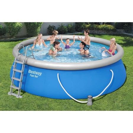 Piscina Gonfiabile 457X122 Fuoriterra Pompa Filtro Scaletta Telo e Copertura