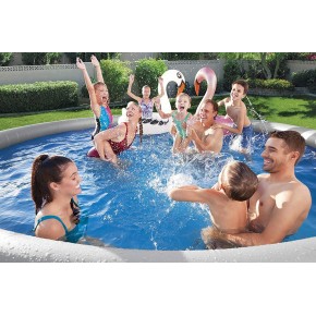 Piscina Gonfiabile 457X122 Fuoriterra Pompa Filtro Scaletta Telo e Copertura 2