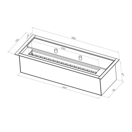 Bruciatore a Bioetanolo Liquido 1 litro in Acciaio Inox Fibra Ceramica Biocamino