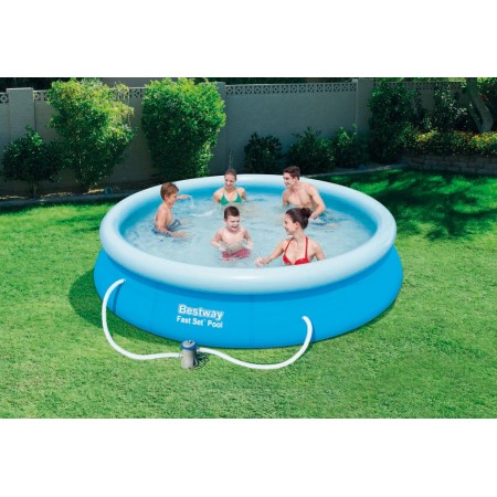 Bestway Piscina Gonfiabile Rotonda 366x76 Fuoriterra con Pompa Filtro Cartuccia