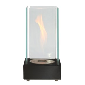 Candela Biocamino Camino a Bioetanolo con Vetro Nero da Tavolo Bruciatore Design
