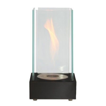 Candela Biocamino Camino a Bioetanolo con Vetro Nero da Tavolo Bruciatore Design