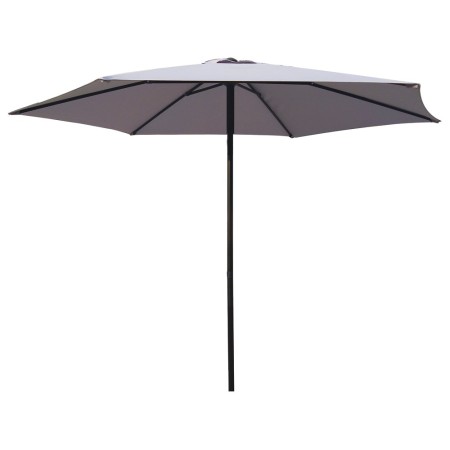 Ombrellone Rotondo Grigio 3 mt Push Up Antivento Tavolo Giardino Palo Centrale
