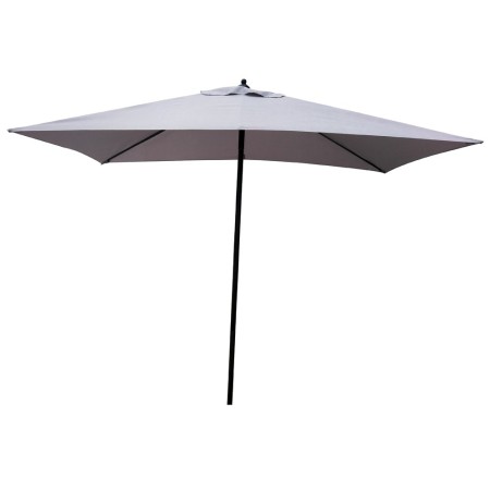 Ombrellone Rettangolare 2x3 mt Grigio Antivento da Tavolo Giardino Palo Centrale