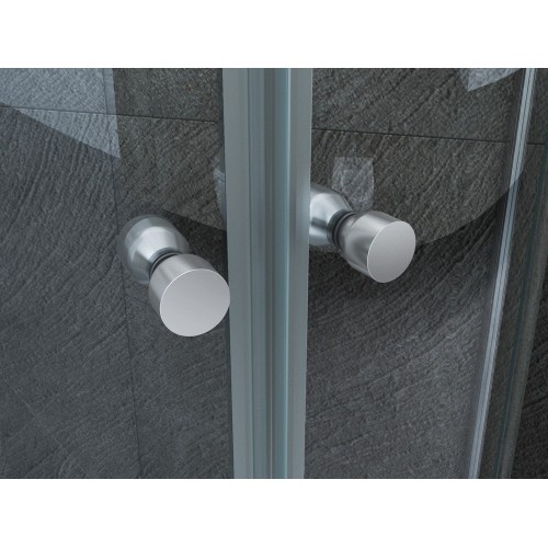 Box Doccia Tondo 80x80 90x90 2 ante Battente 6mm Semicircolare Vetro Cristallo