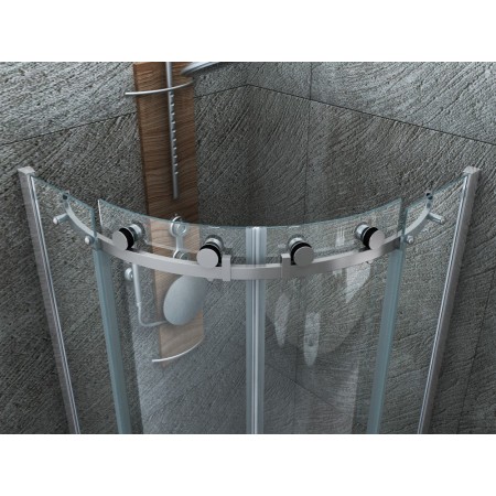 Box Doccia 80x80 90x90 8 mm 2 Ante Scorrevole Tondo Circolare in Vetro Cristallo