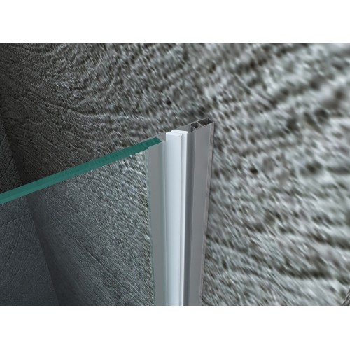 Box Doccia a Nicchia Libro 60 70 80 90 100 8 mm 1 Anta Parete in Cristallo Vetro