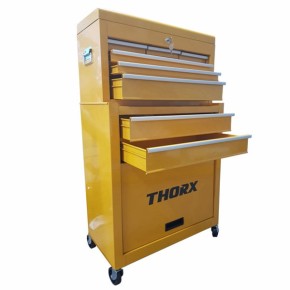 Carrello Portautensili 8 Cassetti Giallo Attrezzi da Officina Multiuso Meccanico