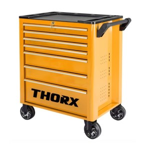 Carrello Portautensili con 7 Cassetti Ruote Giallo Attrezzi Officina Meccanico