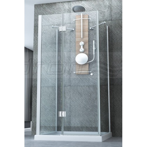 Box Doccia tre 3 Lati 1 Anta Battente 80 90 100 120 140 2 Parete Fissa Cristallo