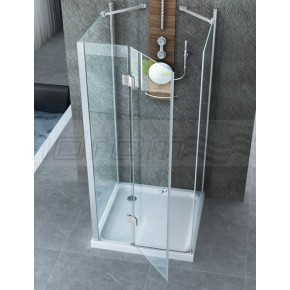 Box Doccia tre 3 Lati 1 Anta Battente 80 90 100 120 140 2 Parete Fissa Cristallo