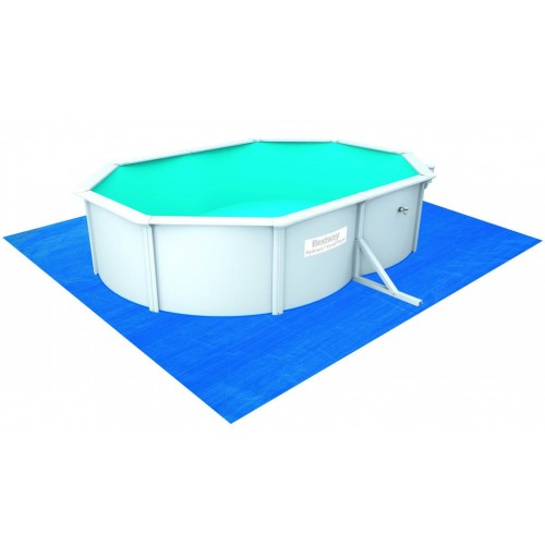 Piscina in Acciaio Ovale Fuori Terra 500x360x120 con Pompa Filtro a Sabbia Scala