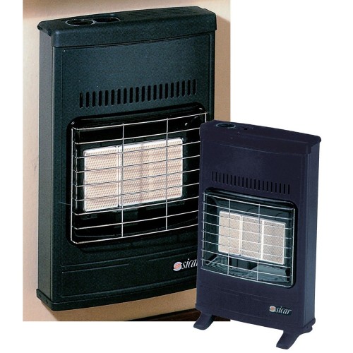 Stufa a Gas Metano Ventilata Parete Appoggio ad Infrarossi Catalitica Fiamma 