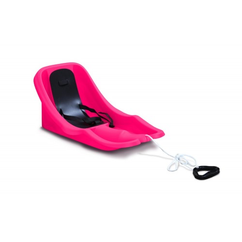 Slitta Bob per Bambini Slittino da Neve Max 50 kg Montagna Verde Rosa Bianco
