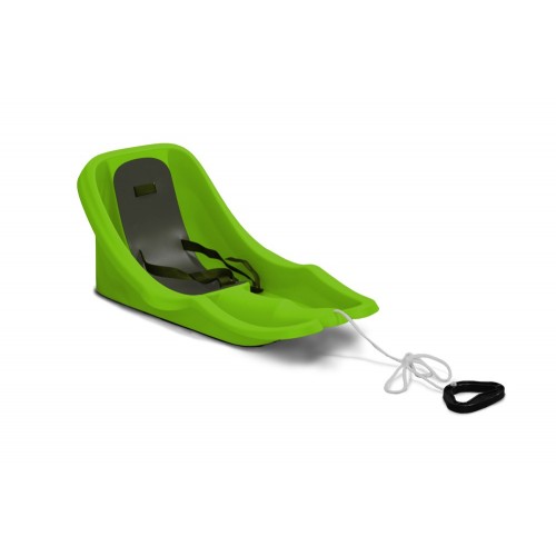 Slitta Bob per Bambini Slittino da Neve Max 50 kg Montagna Verde Rosa Bianco