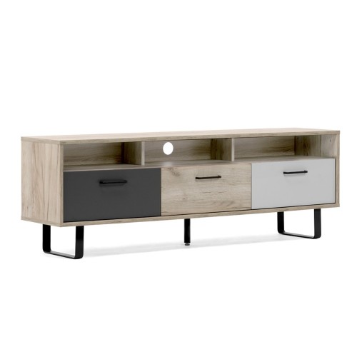 Mobile Basso 3 Ante Ribalta 160 Rovere Porta Tv Parete Salotto Multiuso Moderno