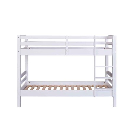 2 Letti Singoli Materasso 90x200 a Doghe Castello Bianco Pino Scala Cameretta