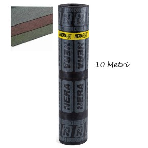 Rotolo Guaina Ardesiata Rosso 10 mt Bituminosa 4kg/m2 Impermeabilizzante Tetti 