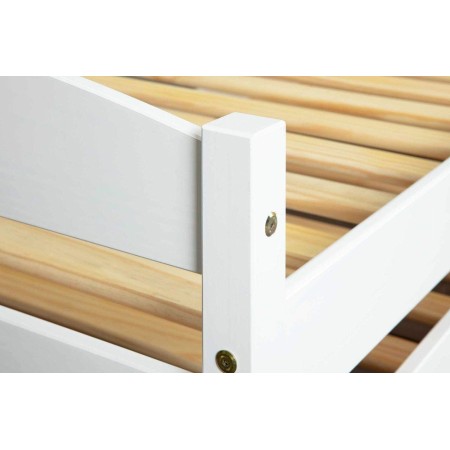 Letto Singolo con Letto Estraibile 90x200 a Doghe a Scomparsa Bianco Salvaspazio