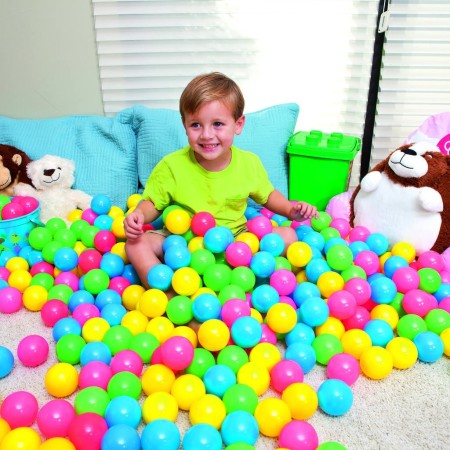 100 Palline Colorate in Plastica per Bambini Casette Gonfiabili Piscina Morbide