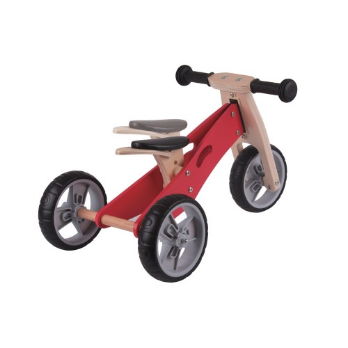 Triciclo Bicicletta per Bambina Legno Rosa Pedagogica Senza Pedali a Spinta Bici