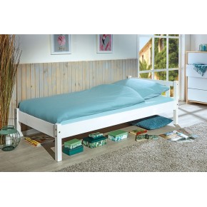 Struttura Letto Singolo 90x200 Bianco una Piazza Cameretta Bimbi Camera da Letto 2