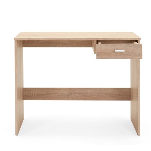 Tavolo Scrivania 90 cm Rovere con Cassetto Porta Pc Cameretta Scrittorio Ufficio