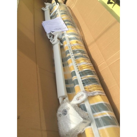 Tenda da Sole a Caduta Gialla 200x250 con Bracci Balcone Rullo Esterno Parasole