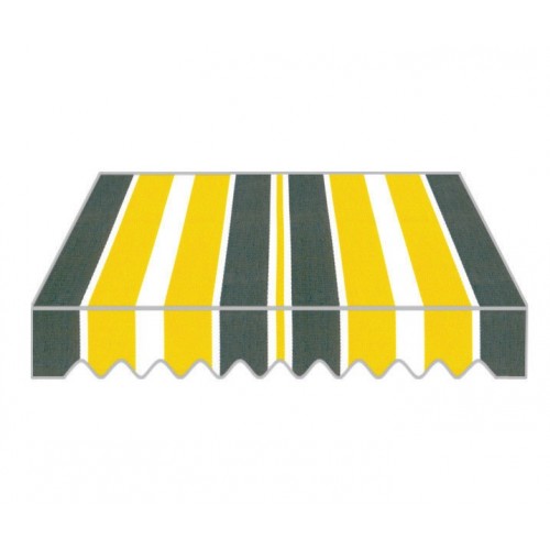 Tenda da Sole a Caduta Gialla 200x250 con Bracci Balcone Rullo Esterno Parasole