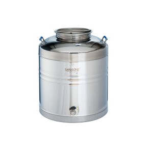 Contenitore per Olio Sansone 25 lt Predisposizione Rubinetto in Acciaio Inox 