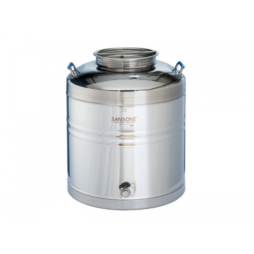 Contenitore per Olio Sansone 25 lt Predisposizione Rubinetto in Acciaio Inox 