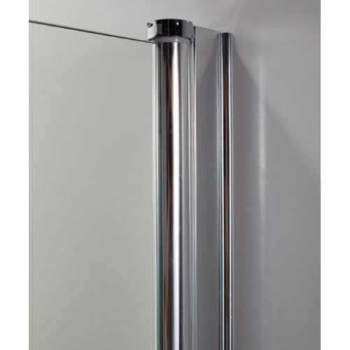 Sopravasca in Vetro 5 mm 86x140 Cristallo Box Parete Vasca da Bagno Cromo Doccia