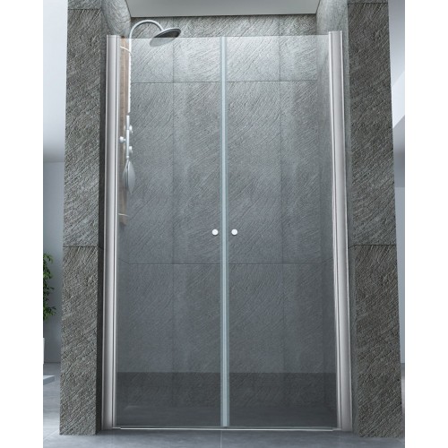 Box Doccia Saloon 70 80 90 100 120 8 mm a Nicchia 2 Anta Battente Porta Parete