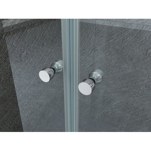 Box Cabina Doccia Saloon 2 Anta Battente 70 80 90 100 120 Angolare 8mm Cristallo