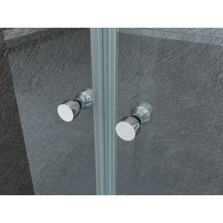 Box Cabina Doccia Saloon 2 Anta Battente 70 80 90 100 120 Angolare 8mm Cristallo