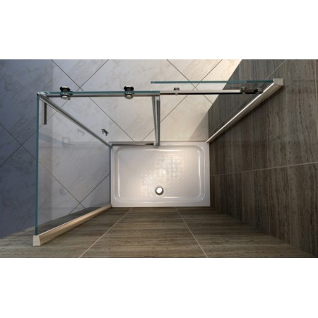 Box Doccia Angolare 8 mm Parete Fissa Scorrevole 70 80 90 100 120 140 Cristallo