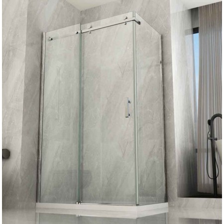 Box Doccia Angolare 8 mm Parete Fissa Scorrevole 70 80 90 100 120 140 Cristallo